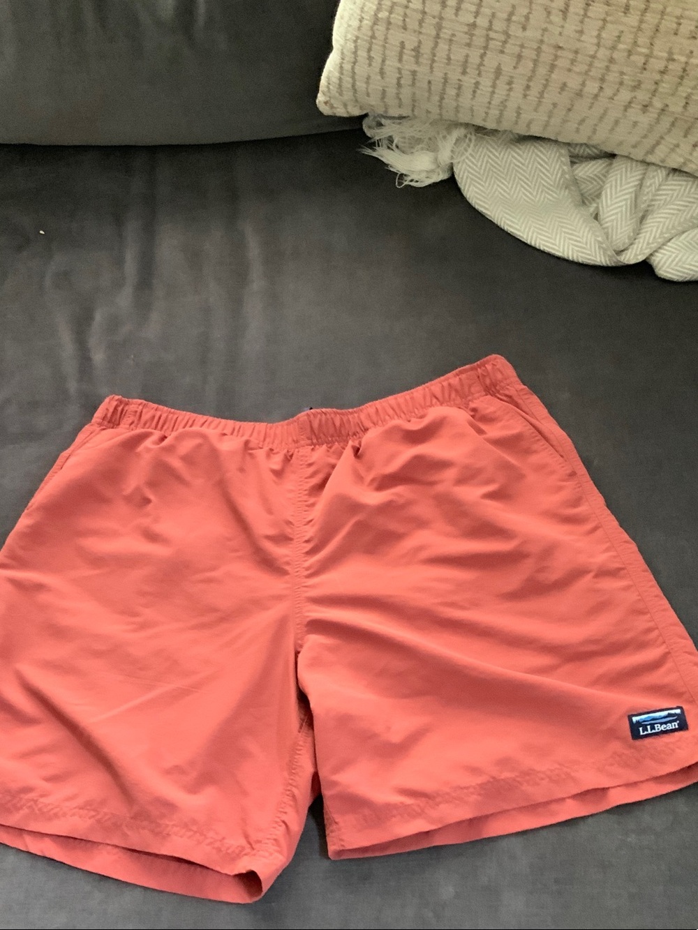 L.L. Bean Men’s Coral-Red Swim/Hybrid Shorts